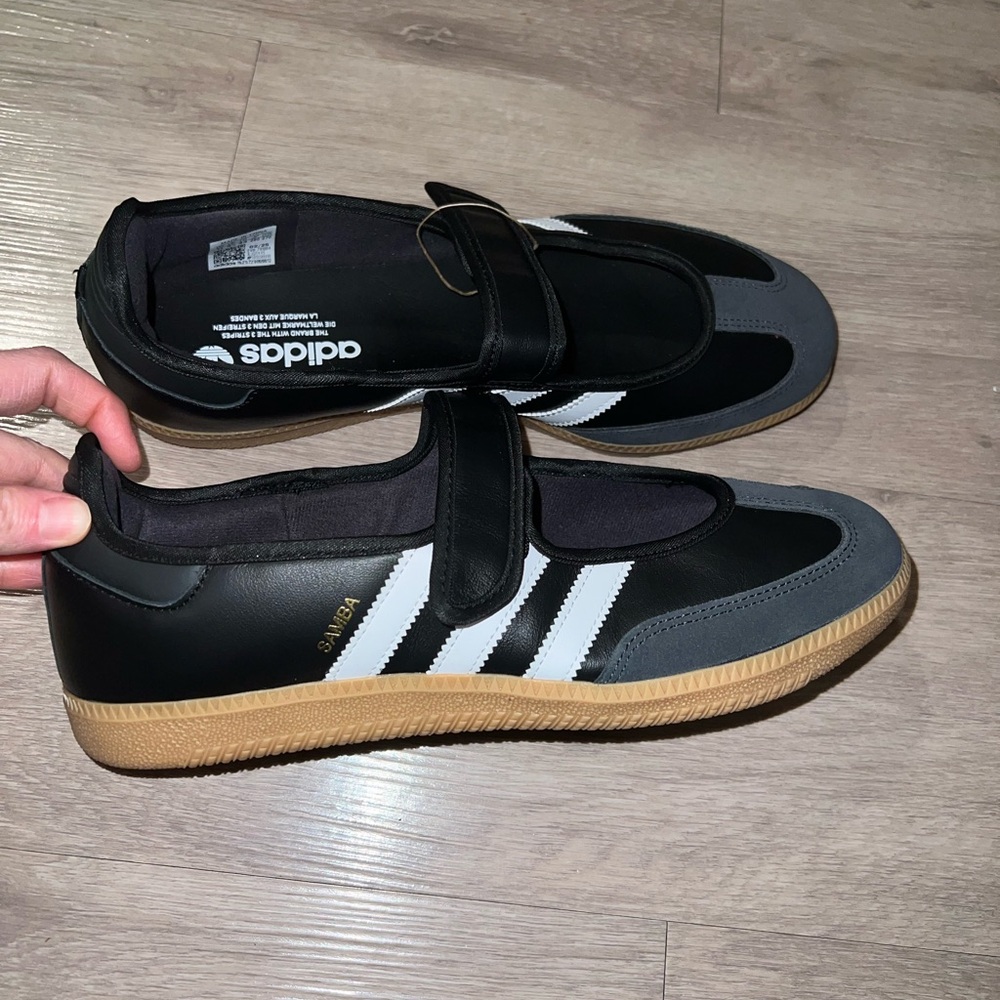 Adidas samba jane sneakers black womens sz 11 new